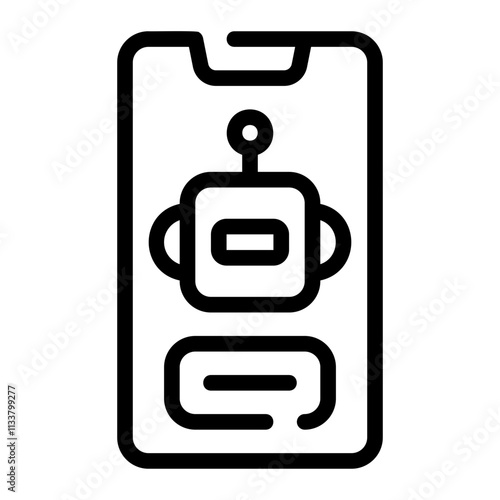 chatbot line icon