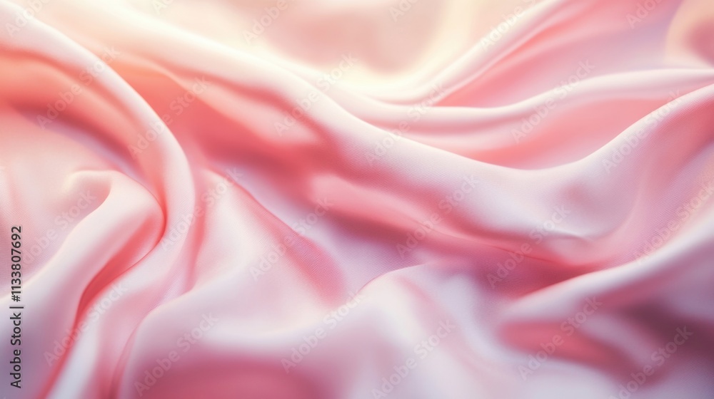 Flowing and smooth pink silk captures light and shadows, showcasing its soft texture and rich elegance, inviting tactile exploration Flowing and smooth pink silk captures light and shadows, showcasing its soft texture and rich elegance, inviting tactile exploration