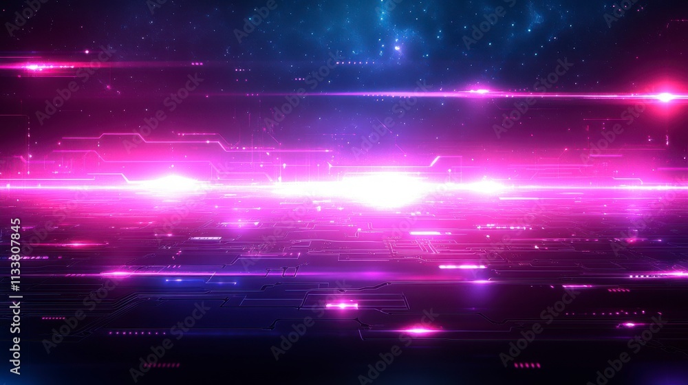 Obraz premium High-tech AI chipset embedded in a sleek circuit board design representing artificial intelligence and cutting-edge technology suitable for digital web banners.