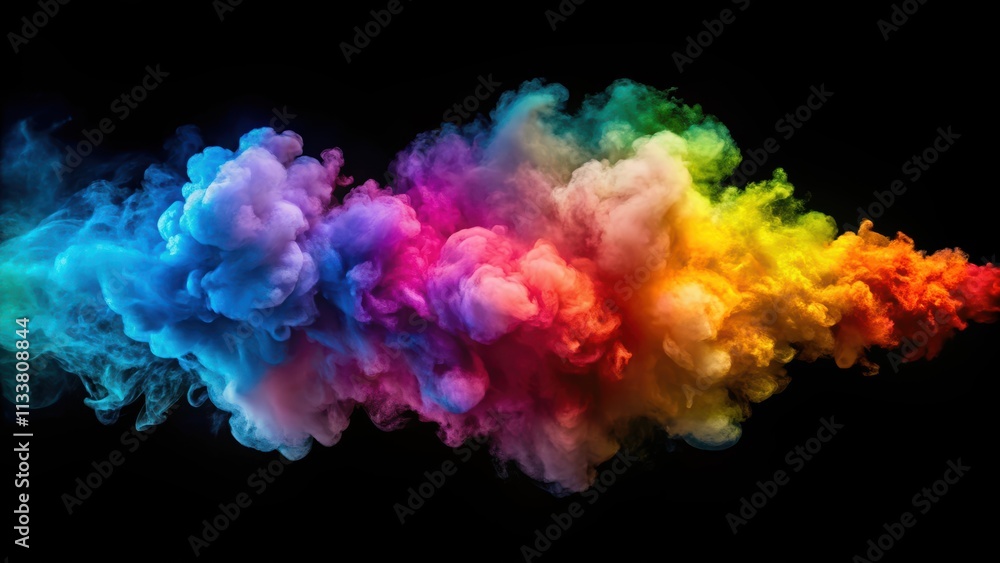 Colorful smoke explosion shockwave on black background, cosmic, explosion, vibrant, colorful, abstract, dynamic, energy, burst Colorful smoke explosion shockwave on black background, cosmic, explosion, vibrant, colorful, abstract, dynamic, energy, burst