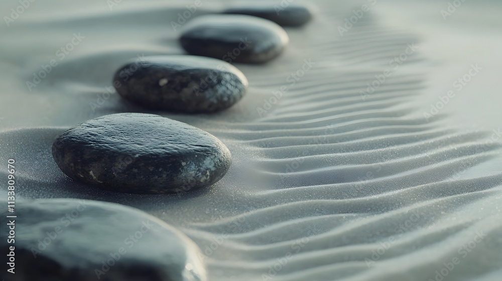 Zen Stones With Lines On Sand - Spa Therapy - Purity harmony And Balance ConceptZen Stones With Lines On Sand - Spa Therapy - Purity harmony And Balance Concept Zen Stones With Lines On Sand - Spa Therapy - Purity harmony And Balance ConceptZen Stones With Lines On Sand - Spa Therapy - Purity harmony And Balance Concept