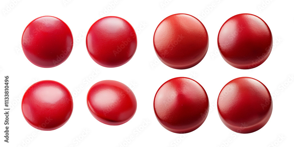 Red Round Objects on a Simple Background, mega bundle, isolated on a transparent background. Red Round Objects on a Simple Background, mega bundle, isolated on a transparent background.