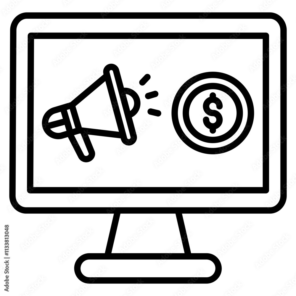 Digital Advertising Icon Element For Design Digital Advertising Icon Element For Design