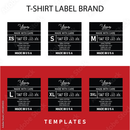 t shirt labels tags