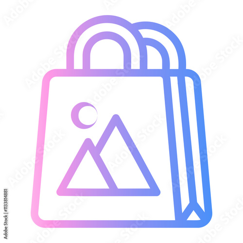 bag Line Gradient Icon