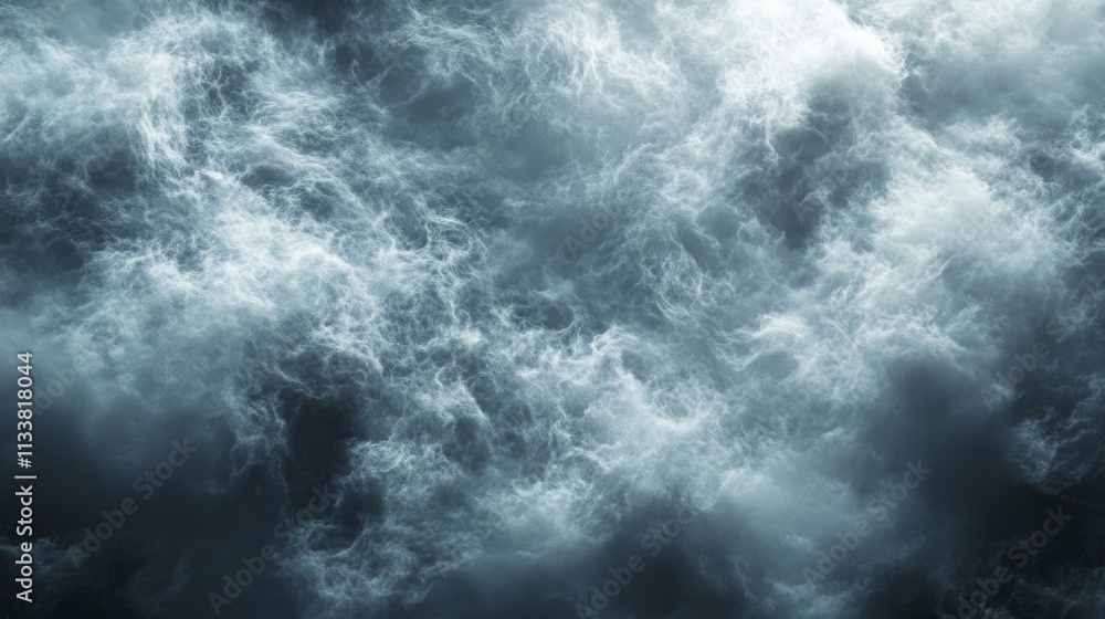 Fototapeta premium Abstract Blue and White Swirling Cloud-like Texture