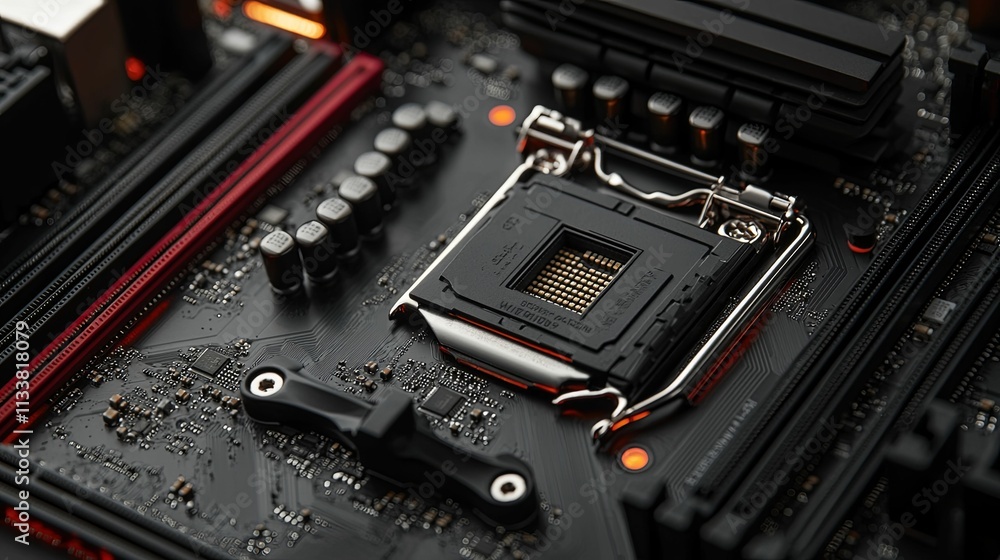 Computer Motherboard Central Processing Unit Socket Computer Motherboard Central Processing Unit Socket