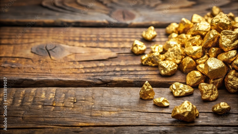 Beautiful gold nuggets on wooden board, gold, nuggets, shiny, valuable, luxury, wooden, board, sliced, pieces, beautiful, precious Beautiful gold nuggets on wooden board, gold, nuggets, shiny, valuable, luxury, wooden, board, sliced, pieces, beautiful, precious