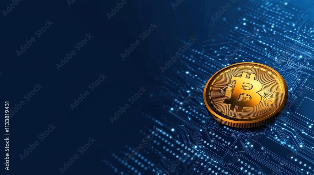 Bitcoin Crypto on a Circuit Board Cyber Technology Blockchain Digital Innovation Future Finance Bitcoin Crypto on a Circuit Board Cyber Technology Blockchain Digital Innovation Future Finance