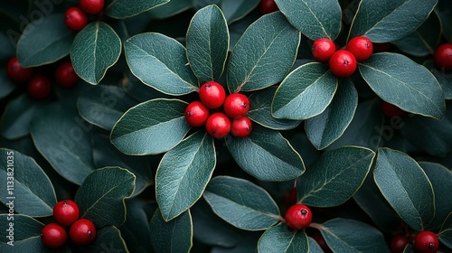 Festive Holly: A Charming Christmas Pattern for Seasonal Decor