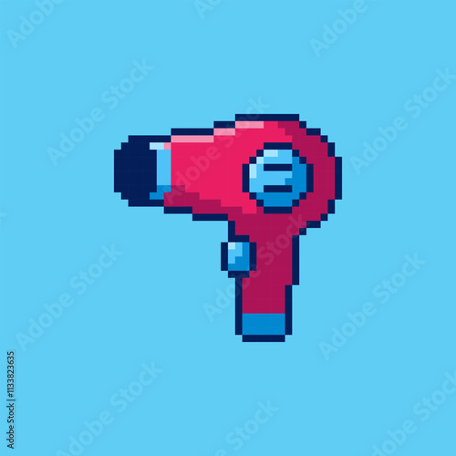 Pixel art Hair Dryer game asset design