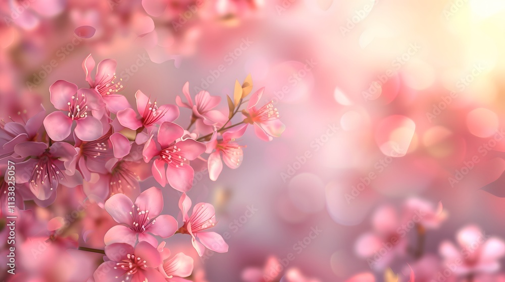 A close-up of delicate pink cherry blossoms in full bloom against a soft, blurred background. A close-up of delicate pink cherry blossoms in full bloom against a soft, blurred background.