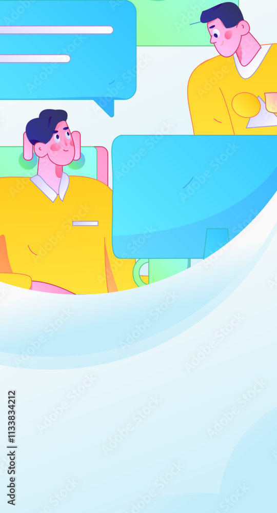 Communicate with consultants flat vector character concept operation hand drawn illustration
Communicate with consultants flat vector character concept operation hand drawn illustration