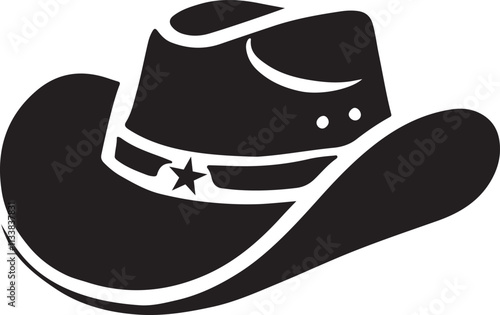 Cowboy hat icon silhouette vector illustration design