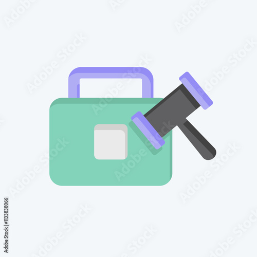 Icon Case. related to Justice symbol. flat style. simple design editable