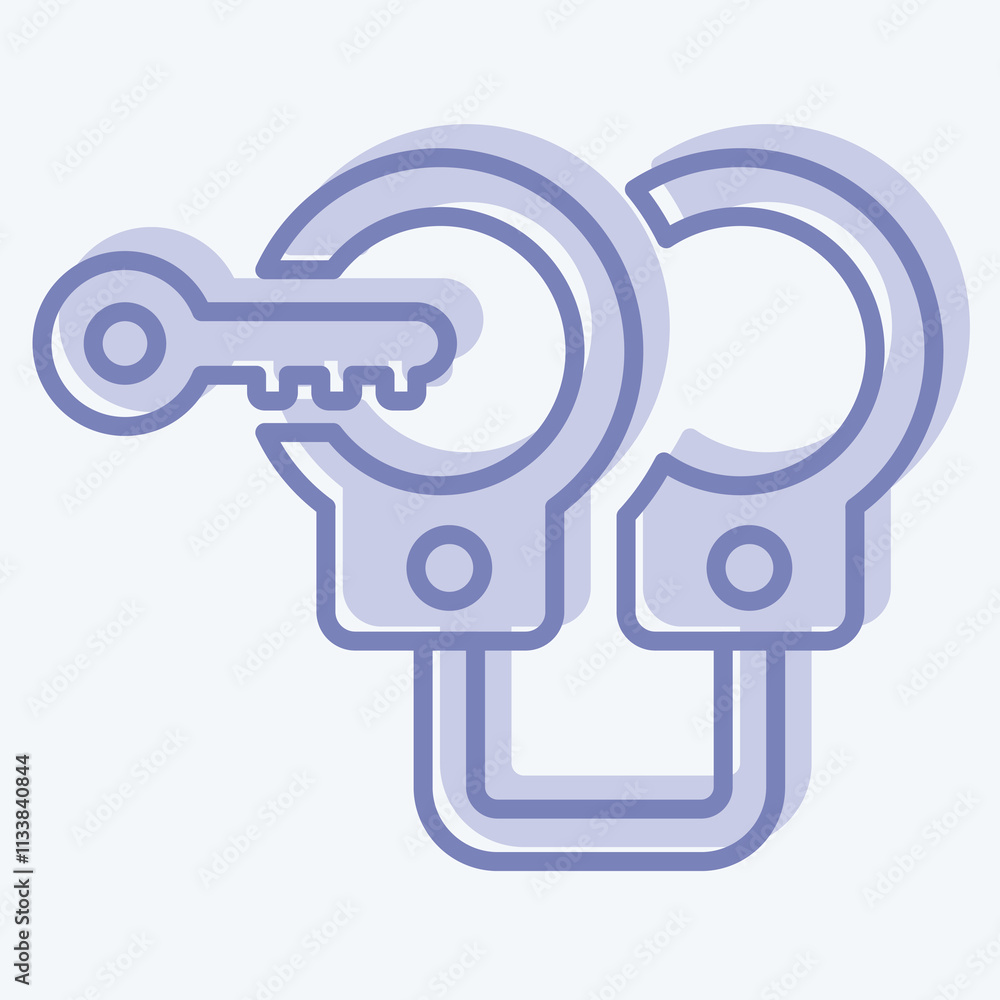 Icon Arrest. related to Justice symbol. two tone style. simple design editable Icon Arrest. related to Justice symbol. two tone style. simple design editable