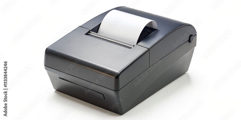 Thermal Receipt Printer for Supermarket, Restaurant & Logistics - Isolated White Background Thermal Receipt Printer for Supermarket, Restaurant & Logistics - Isolated White Background