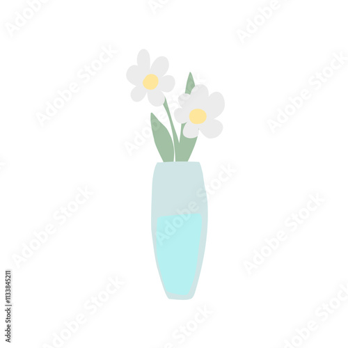 Modern floral flat vector illustration