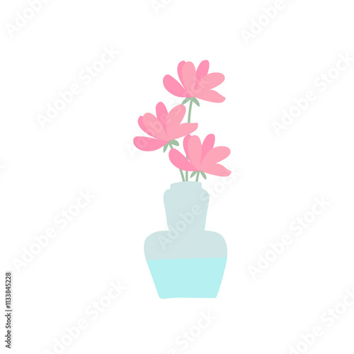 Modern floral flat vector illustration