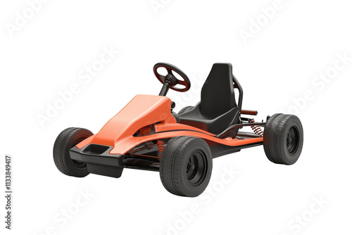 Racing Go-Kart with isolated on transparent background photo