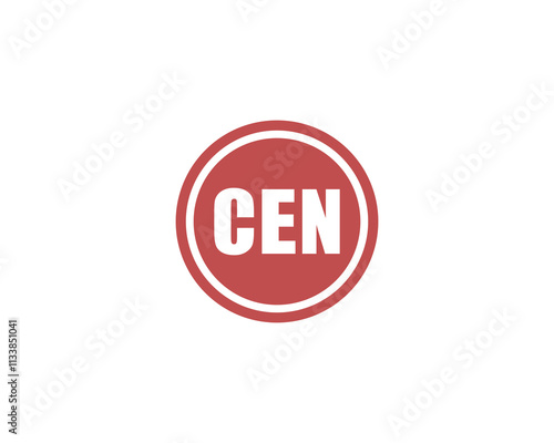 CEN logo design vector template. CEN
