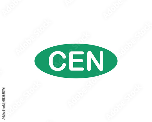 CEN logo design vector template. CEN