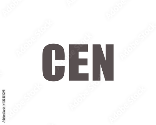 CEN logo design vector template. CEN