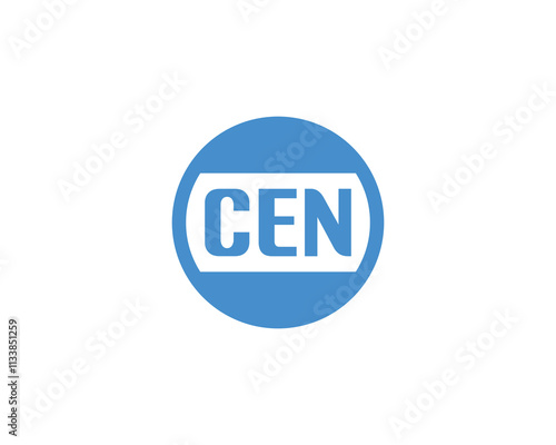 CEN logo design vector template. CEN