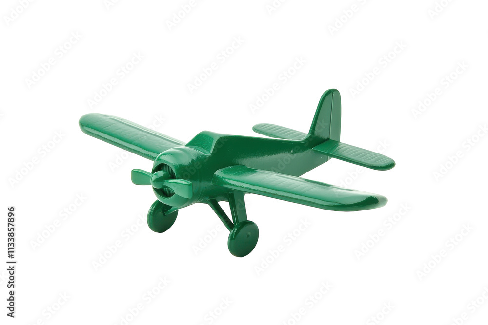 Detailed Side View of a Green Antique Airplane with Exposed Engine and Retro Design with isolated on transparent background Detailed Side View of a Green Antique Airplane with Exposed Engine and Retro Design with isolated on transparent background