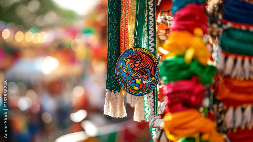 Celebrating Mexican Independence Day with vibrant decorations and festive atmosphere Celebrating Mexican Independence Day with vibrant decorations and festive atmosphere