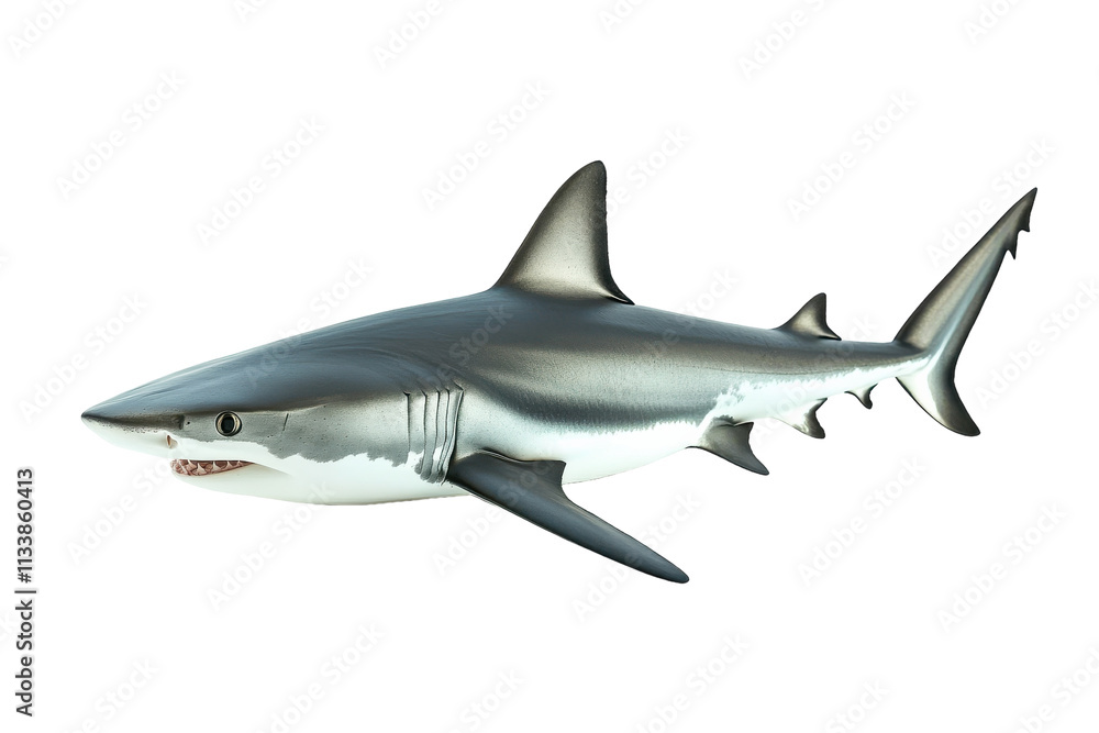 Close-Up of a Grey Shark Showing Its Sharp Teeth and Powerful Features with isolated on transparent background Close-Up of a Grey Shark Showing Its Sharp Teeth and Powerful Features with isolated on transparent background