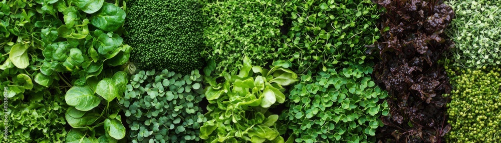 Fototapeta premium Vibrant microgreens urban garden food photography close-up