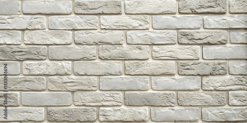 Fototapeta premium A Textured Wall of Pale Gray Bricks, Ideal for Backgrounds and Design Projects