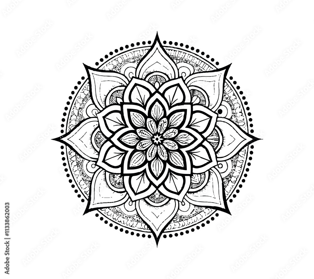 Luxury Mandala vector silhouette Luxury Mandala vector silhouette
