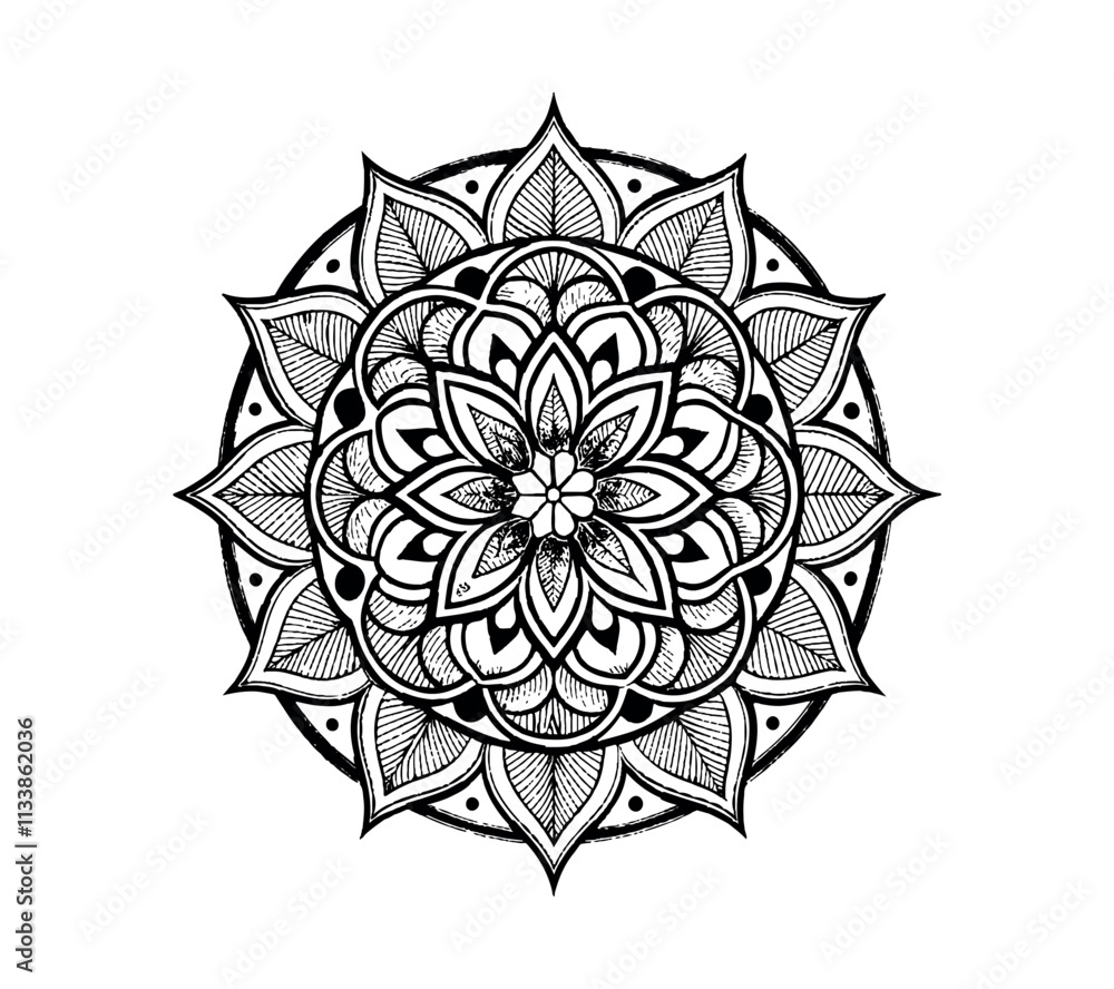 Luxury Mandala vector silhouette Luxury Mandala vector silhouette