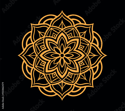 Luxury Mandala vector silhouette