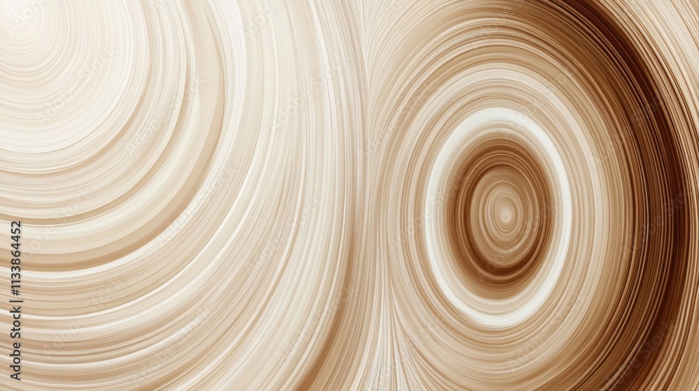 Abstract Circular Pattern in Brown and White Hues Abstract Circular Pattern in Brown and White Hues