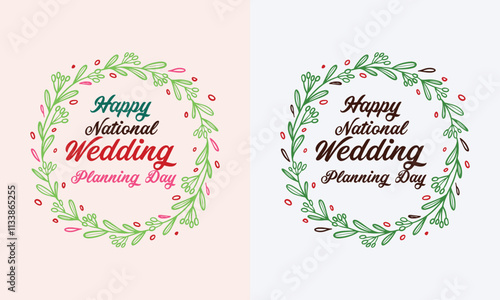 Vector graphic of national wedding planning day for national wedding planning day celebration. flat design.flat illustration. March 1