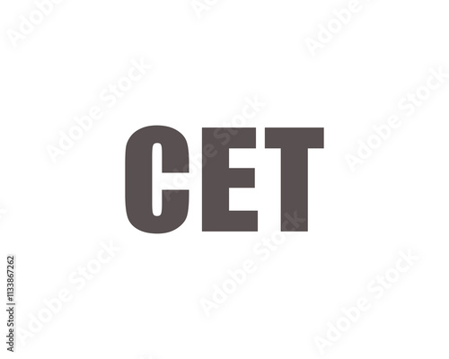 CET Logo design vector template. CET