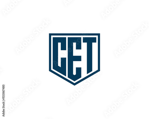 CET Logo design vector template. CET