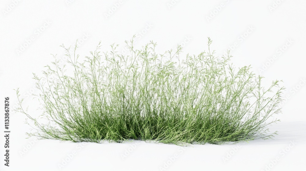 Fototapeta premium Isolated digital rendering of nassella tenuissima plant.
