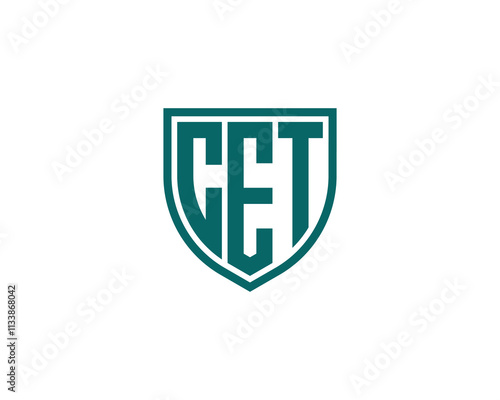 CET Logo design vector template. CET