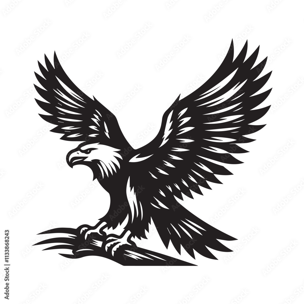 eagle silhouette vector style with white background. eagle silhouette vector style with white background.