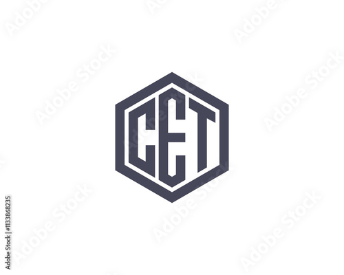 CET Logo design vector template. CET