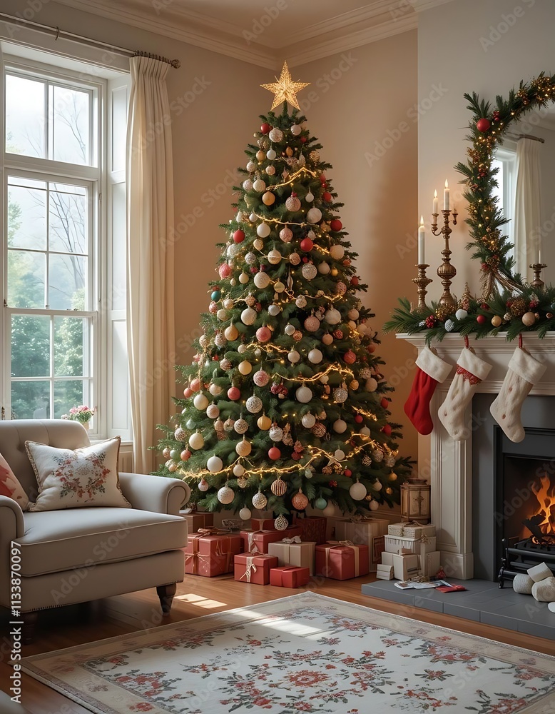 christmas tree with presents christmas tree with presents