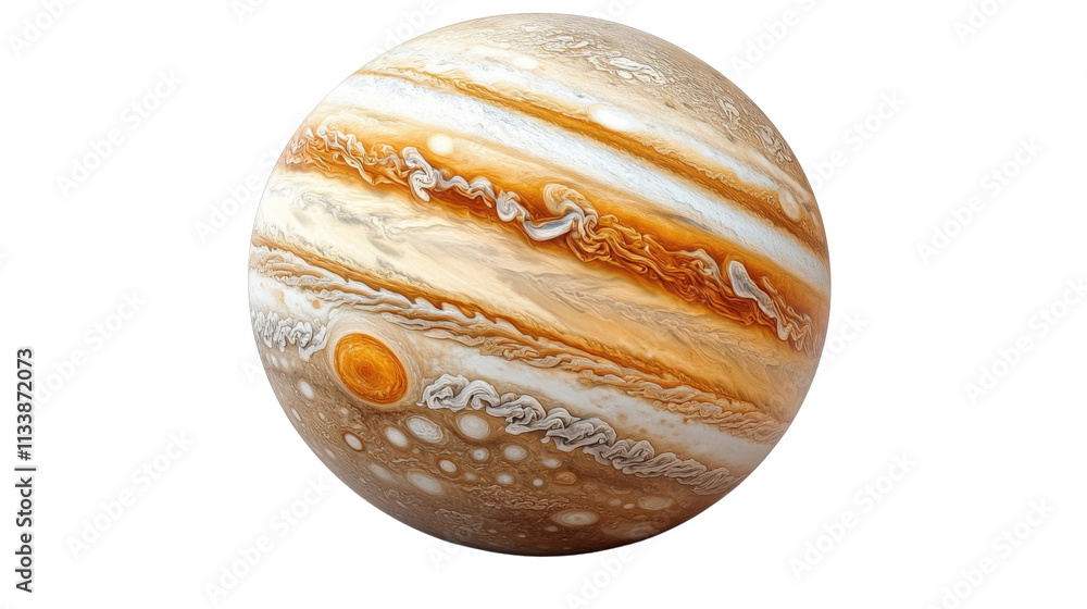 Jupiter isolated on white background Jupiter isolated on white background