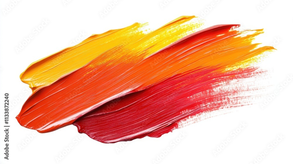 Abstract paint strokes in yellow orange and red hues Abstract paint strokes in yellow orange and red hues