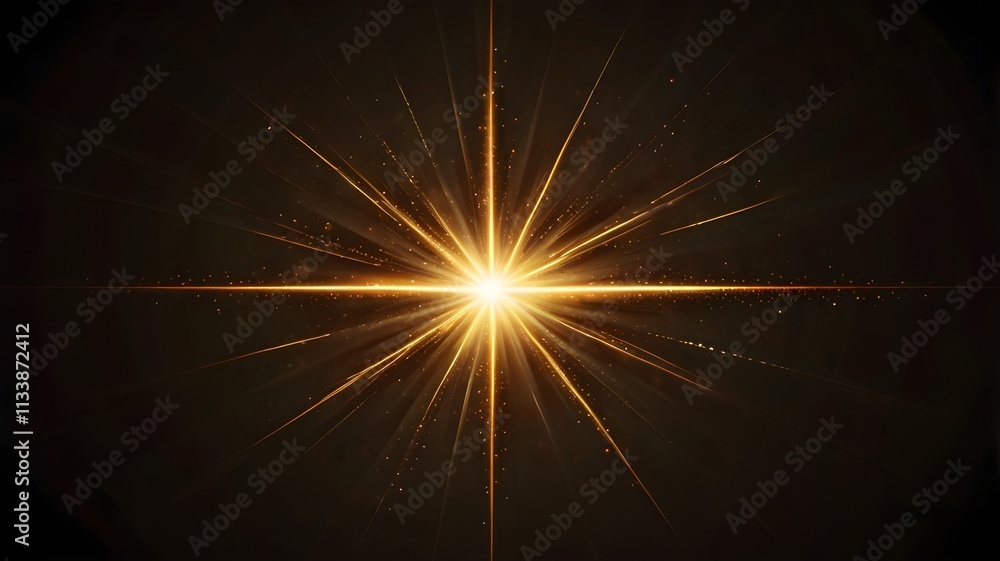 Obraz premium Gold Glow Star Light glowing effect