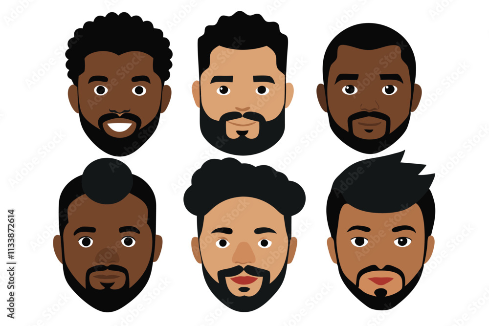 set of funny cartoon people set of funny cartoon people
