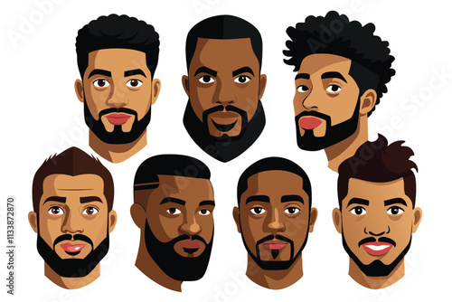 set of funny cartoon people